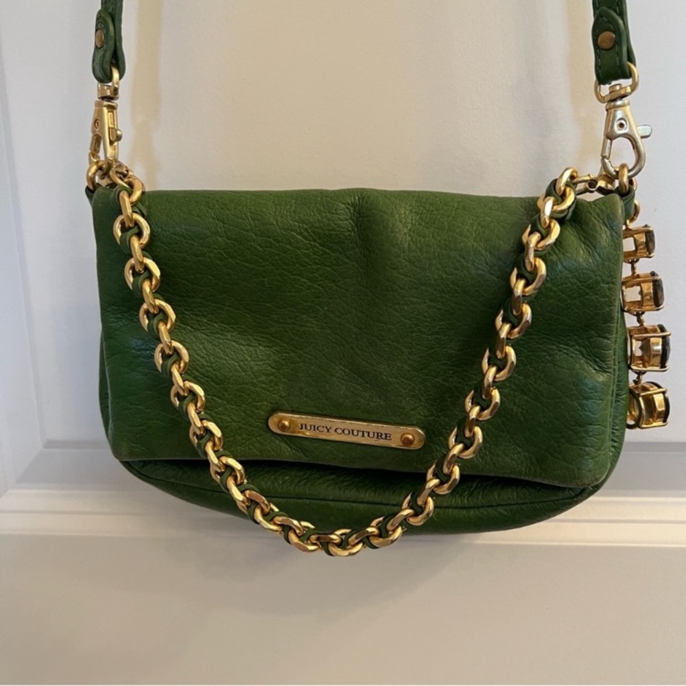 Y2K Vintage Green Leather Juicy Couture